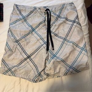 OP Ocean Pacific Board Shorts Swim Trucks Gray and Teal Size Large